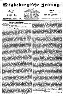 Magdeburgische Zeitung Freitag 20. Januar 1860