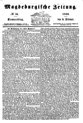 Magdeburgische Zeitung Donnerstag 9. Februar 1860