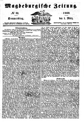 Magdeburgische Zeitung Donnerstag 1. März 1860