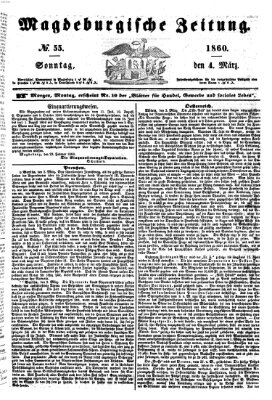 Magdeburgische Zeitung Sonntag 4. März 1860