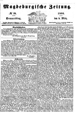 Magdeburgische Zeitung Donnerstag 8. März 1860