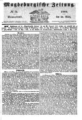 Magdeburgische Zeitung Samstag 24. März 1860