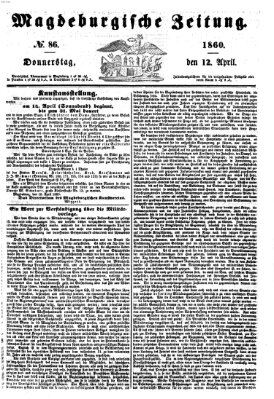 Magdeburgische Zeitung Donnerstag 12. April 1860