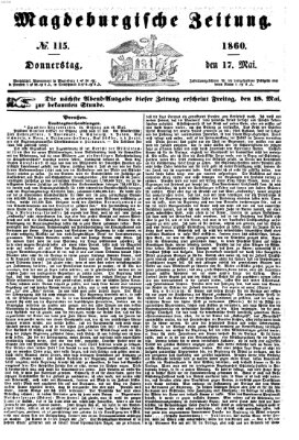 Magdeburgische Zeitung Donnerstag 17. Mai 1860