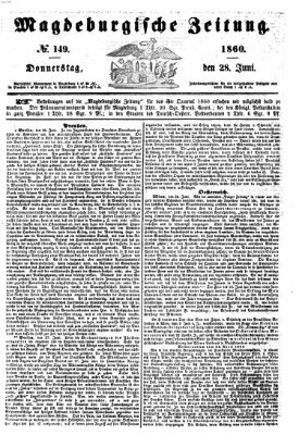 Magdeburgische Zeitung Donnerstag 28. Juni 1860