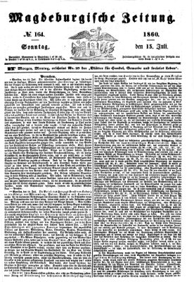 Magdeburgische Zeitung Sonntag 15. Juli 1860