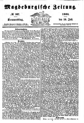 Magdeburgische Zeitung Donnerstag 19. Juli 1860