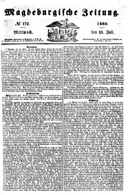 Magdeburgische Zeitung Mittwoch 25. Juli 1860