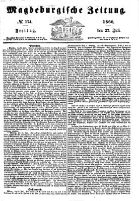 Magdeburgische Zeitung Freitag 27. Juli 1860