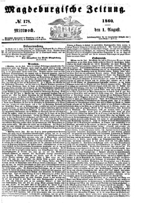 Magdeburgische Zeitung Mittwoch 1. August 1860