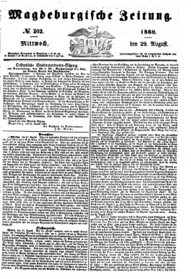 Magdeburgische Zeitung Mittwoch 29. August 1860