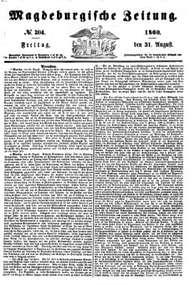 Magdeburgische Zeitung Freitag 31. August 1860