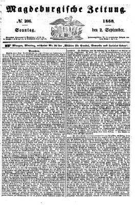 Magdeburgische Zeitung Sonntag 2. September 1860