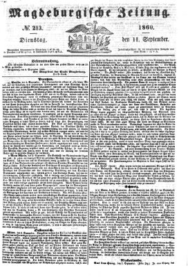 Magdeburgische Zeitung Dienstag 11. September 1860