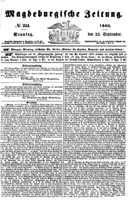 Magdeburgische Zeitung Sonntag 23. September 1860