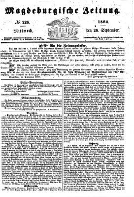 Magdeburgische Zeitung Mittwoch 26. September 1860