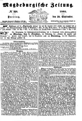 Magdeburgische Zeitung Freitag 28. September 1860