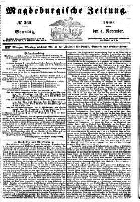 Magdeburgische Zeitung Sonntag 4. November 1860