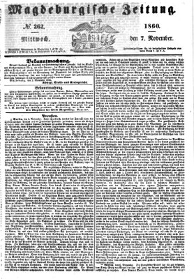 Magdeburgische Zeitung Mittwoch 7. November 1860