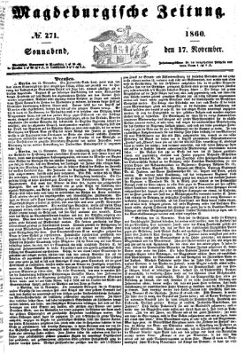 Magdeburgische Zeitung Samstag 17. November 1860