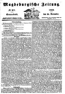 Magdeburgische Zeitung Samstag 24. November 1860