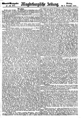 Magdeburgische Zeitung Montag 3. Dezember 1860