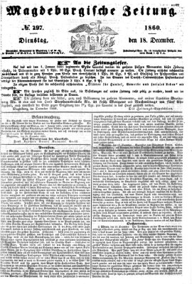 Magdeburgische Zeitung Dienstag 18. Dezember 1860