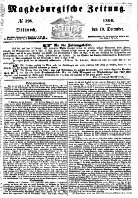 Magdeburgische Zeitung Mittwoch 19. Dezember 1860