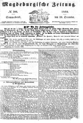 Magdeburgische Zeitung Samstag 29. Dezember 1860