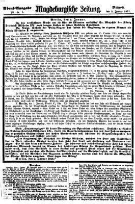 Magdeburgische Zeitung Mittwoch 2. Januar 1861