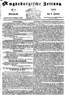 Magdeburgische Zeitung Mittwoch 9. Januar 1861