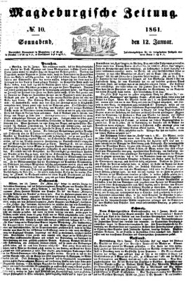 Magdeburgische Zeitung Samstag 12. Januar 1861