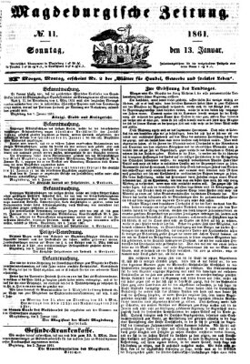 Magdeburgische Zeitung Sonntag 13. Januar 1861