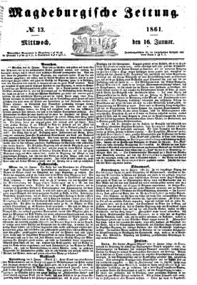 Magdeburgische Zeitung Mittwoch 16. Januar 1861