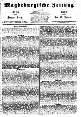 Magdeburgische Zeitung Donnerstag 17. Januar 1861