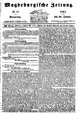 Magdeburgische Zeitung Sonntag 20. Januar 1861