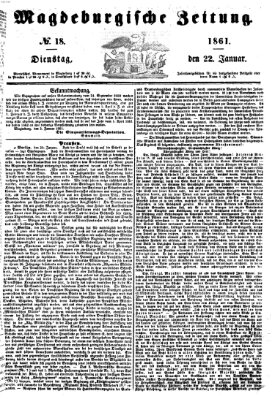 Magdeburgische Zeitung Dienstag 22. Januar 1861