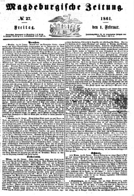 Magdeburgische Zeitung Freitag 1. Februar 1861