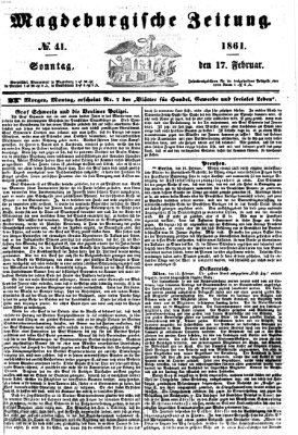 Magdeburgische Zeitung Sonntag 17. Februar 1861