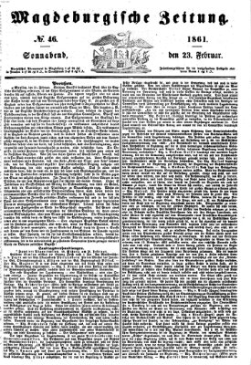 Magdeburgische Zeitung Samstag 23. Februar 1861