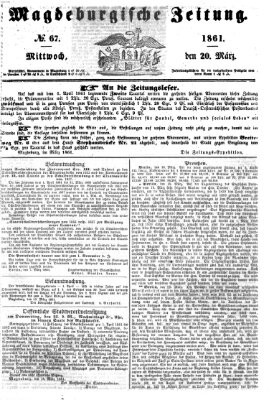 Magdeburgische Zeitung Mittwoch 20. März 1861