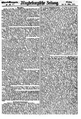 Magdeburgische Zeitung Montag 25. März 1861