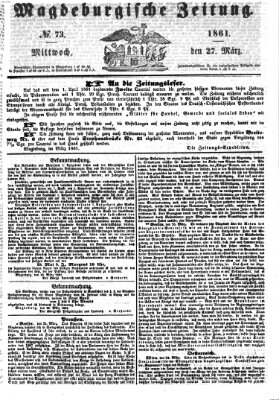 Magdeburgische Zeitung Mittwoch 27. März 1861