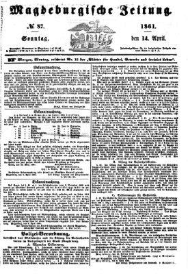 Magdeburgische Zeitung Sonntag 14. April 1861