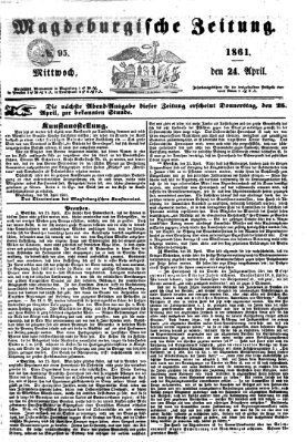 Magdeburgische Zeitung Mittwoch 24. April 1861