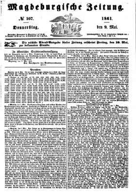 Magdeburgische Zeitung Donnerstag 9. Mai 1861