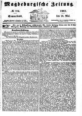 Magdeburgische Zeitung Samstag 18. Mai 1861