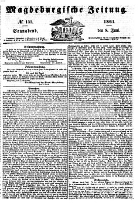 Magdeburgische Zeitung Samstag 8. Juni 1861