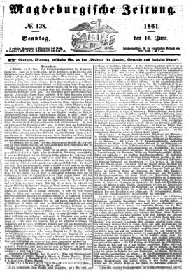 Magdeburgische Zeitung Sonntag 16. Juni 1861