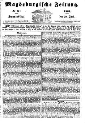 Magdeburgische Zeitung Donnerstag 20. Juni 1861